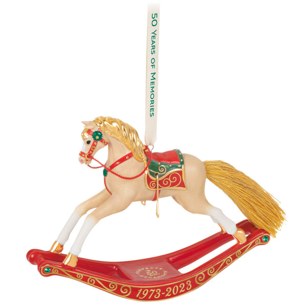 50 Years of Memories Rocking Horse Special Edition Porcelain Ornament Available July 15, 2023