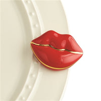 New Red Lips w/gold outline -Smooches Mini