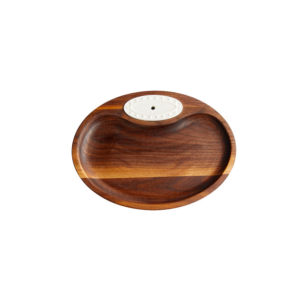 WALNUT TIDBIT TRAY