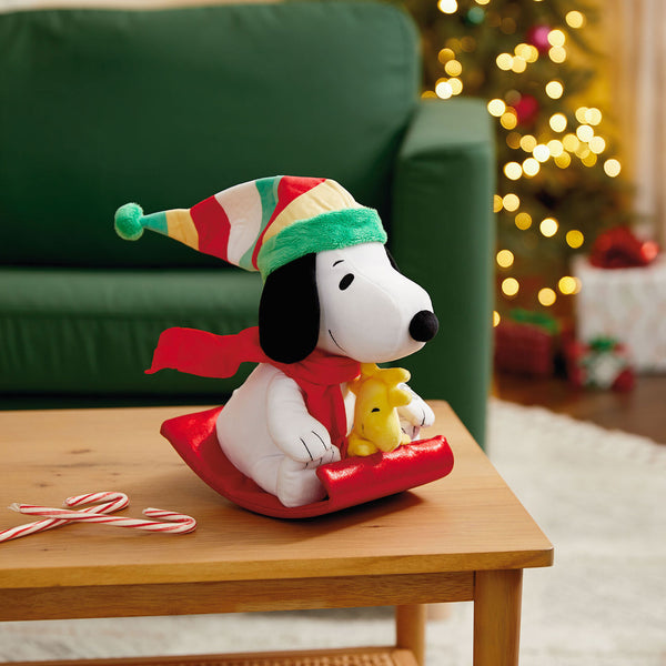 Peanuts® Sledding Snoopy and Woodstock Musical Plush With Motion, 10