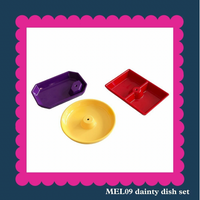 Melamine Dainty Dishes- Brights