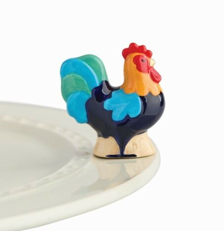 Nora Fleming "Cock a Doodle Doo! " Vintage Rooster mini